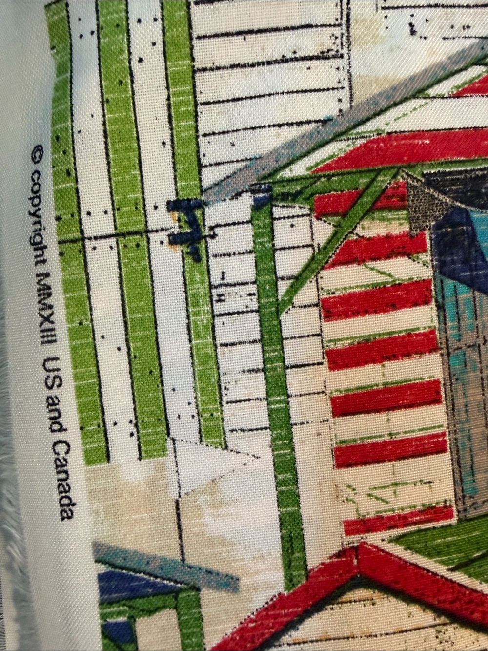 Beach Hut Stripe Cotton Fabric - Multicolor - Picture 2 of 6